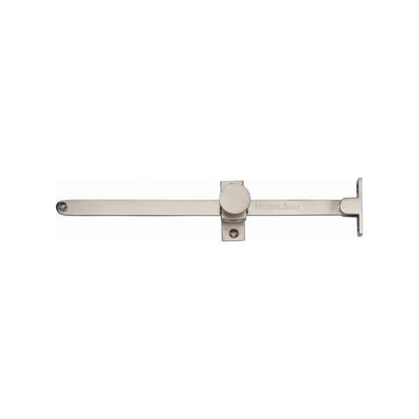 Heritage Brass Casement Stay Sliding Design 10" Satin Nickel Finish - V991 10-SN - Choice Handles