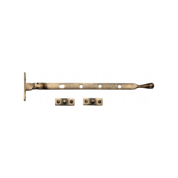 Heritage Brass Casement Window Stay Ball Design 10" Antique finish - V992 10-AT - Choice Handles