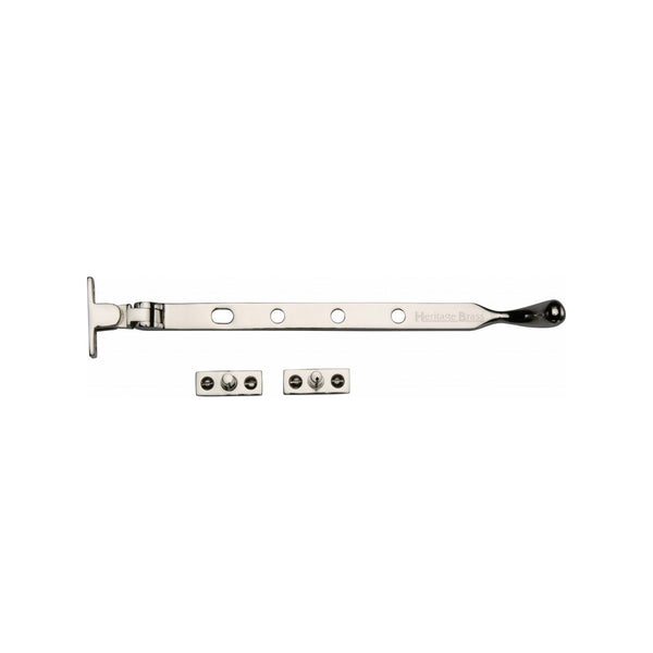 Heritage Brass Casement Window Stay Ball Design 10" Polished Nickel - V992 10-PNF - Choice Handles