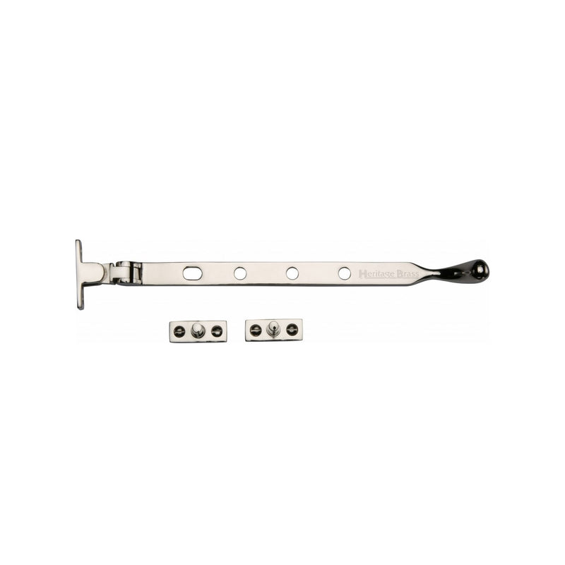 Heritage Brass Casement Window Stay Ball Design 10" Polished Nickel - V992 10-PNF - Choice Handles