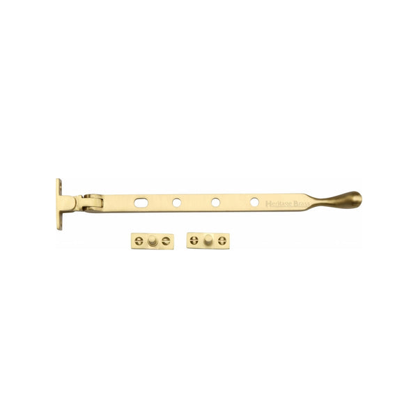 Heritage Brass Casement Window Stay Ball Design 10" Satin Brass finish - V992 10-SB - Choice Handles