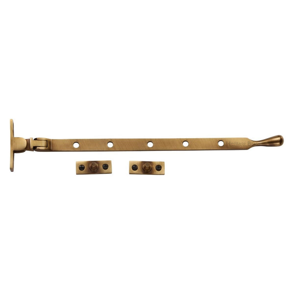 Heritage Brass Casement Window Stay Ball Design 12" Antique finish - V992 12-AT - Choice Handles