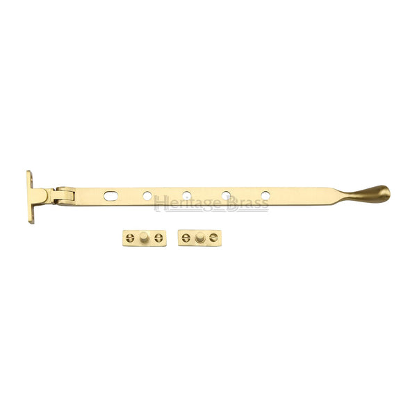 Heritage Brass Casement Window Stay Ball Design 12" Satin Brass finish - V992 12-SB - Choice Handles