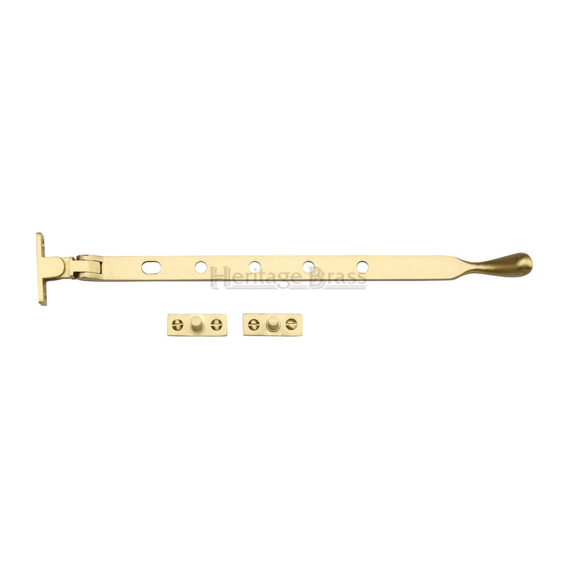 Heritage Brass Casement Window Stay Ball Design 12" Satin Brass finish - V992 12-SB - Choice Handles