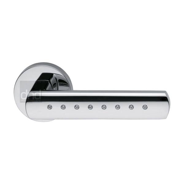 Vita Door Handle on Round Rose Polished Chrome
 - VS16-PC - Choice Handles