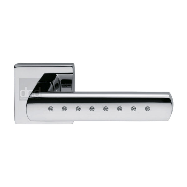 Vita Door Handle on Square Rose Polished Chrome
 - VS18S-PC - Choice Handles