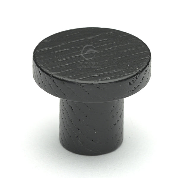 Wooden Cabinet Knob Circum Design 48mm Black Ash Finish
 - W4470-48-ASH - Choice Handles