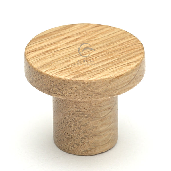 Wooden Cabinet Knob Circum Design 48mm Oak Finish
 - W4470-48-OAK - Choice Handles