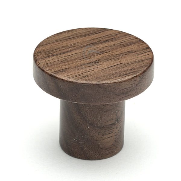 Wooden Cabinet Knob Circum Design 48mm Walnut Finish
 - W4470-48-WAL - Choice Handles