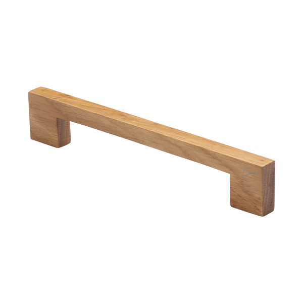 Wooden Cabinet Pull Handle Urban Design 160mm Oak Finish
 - W7490-160-OAK