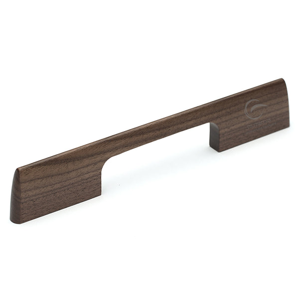 Wooden Cabinet Pull Handle Slim Metro Design 224mm Walnut Finish
 - W7791-224-WAL