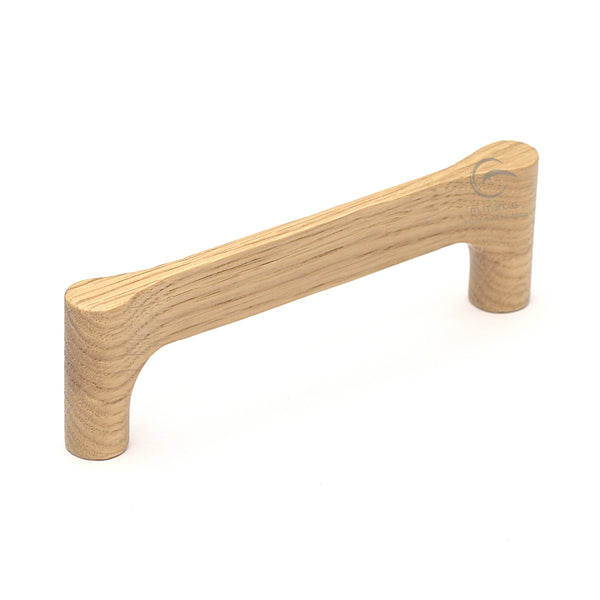 Wooden Cabinet Pull Handle Gio Design 128mm Oak Finish
 - W7827-128-OAK