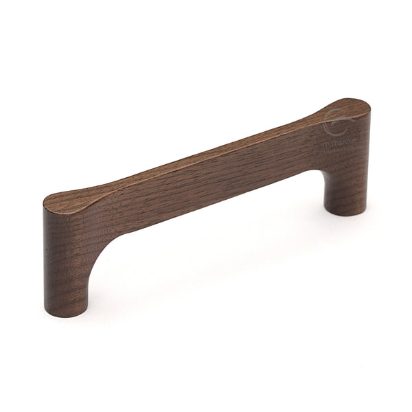 Wooden Cabinet Pull Handle Gio Design 128mm Walnut Finish
 - W7827-128-WAL