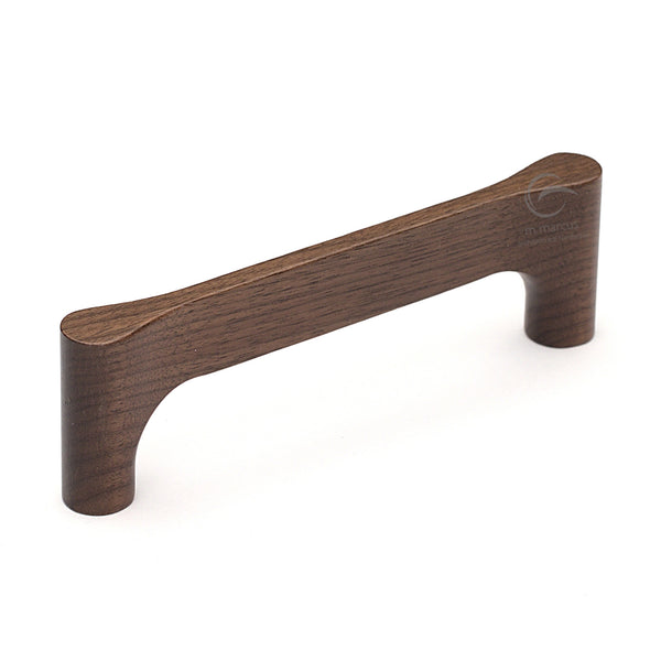 Wooden Cabinet Pull Handle Gio Design 160mm Walnut Finish
 - W7827-160-WAL