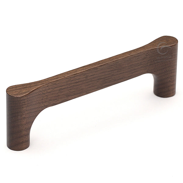 Wooden Cabinet Pull Handle Gio Design 224mm Walnut Finish
 - W7827-224-WAL