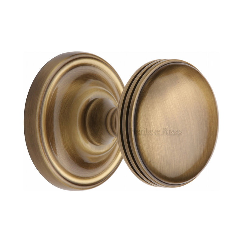 Heritage Brass Mortice Knob on Rose Whitehall Design Antique finish - WHI6429-AT - Choice Handles