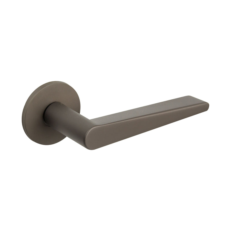 Tupai Exclusivo 5S Line Torrao Lever Door Handle on 5mm Slimline Round Rose - Titanium - XT1967R5STT