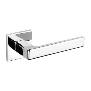 Tupai Exclusivo 5S Line Portel Lever Door Handle on 5mm Slimline Square Rose - Bright Polished Chrome - XT3095S5SPC