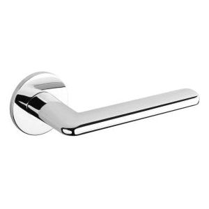 Tupai Exclusivo 5S Line Tavira Lever Door Handle on 5mm Slimline Round Rose - Bright Polished Chrome - XT3098R5SPC