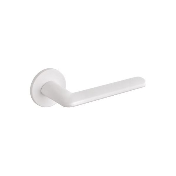 Tupai Exclusivo 5S Line Tavira Lever Door Handle on 5mm Slimline Round Rose - White - XT3098R5SWH