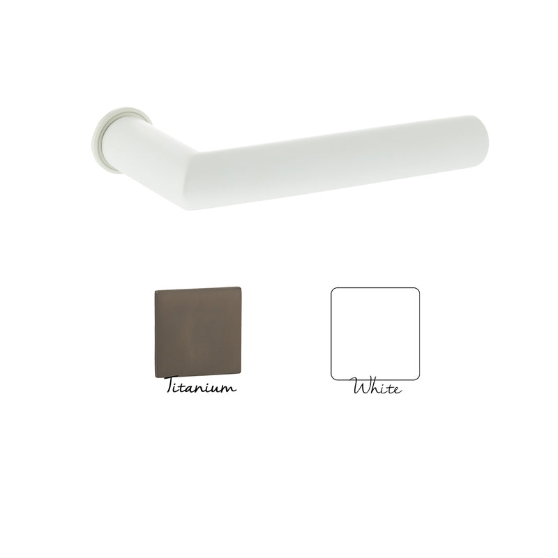 Tupai Exclusivo 5S Line Covela Lever Door Handle on Concealed Round Rose - White - XT4002CRWH