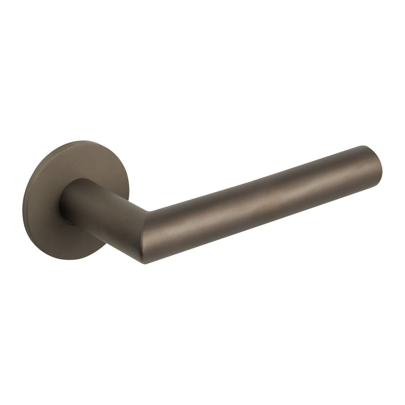 Tupai Exclusivo 5S Line Covela Lever Door Handle on 5mm Slimline Round Rose - Titanium - XT4002R5STT