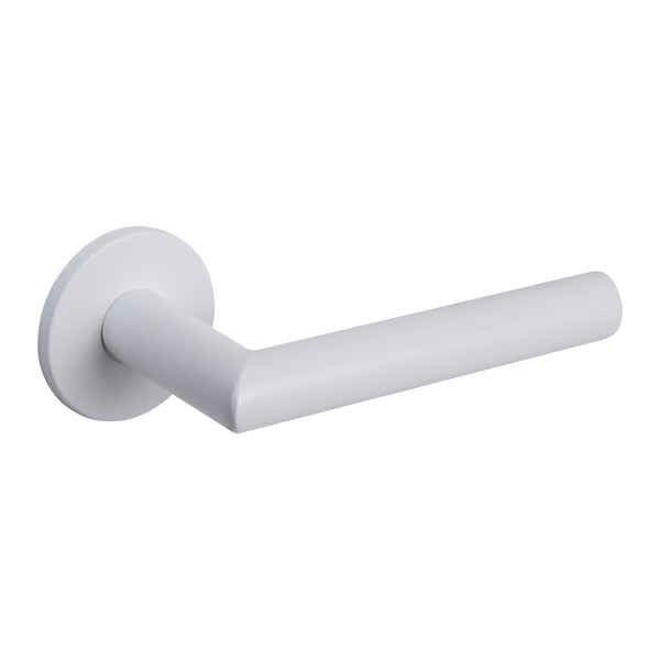 Tupai Exclusivo 5S Line Covela Lever Door Handle on 5mm Slimline Round Rose - White - XT4002R5SWH