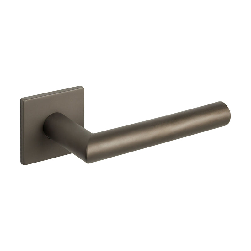 Tupai Exclusivo 5S Line Covela Lever Door Handle on 5mm Slimline Square Rose - Titanium - XT4002S5STT