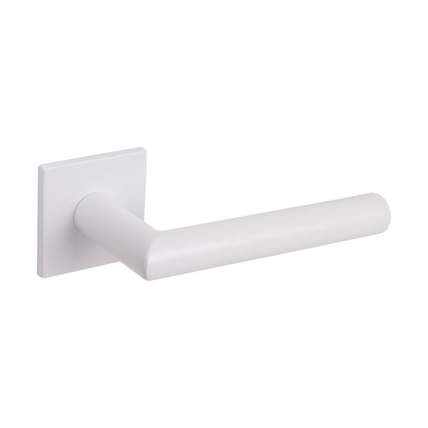 Tupai Exclusivo 5S Line Covela Lever Door Handle on 5mm Slimline Square Rose - White - XT4002S5SWH