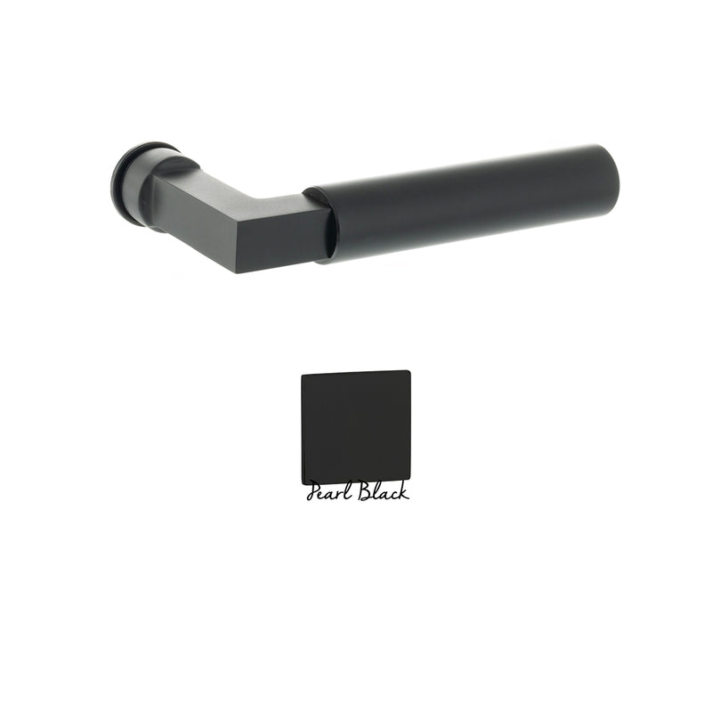 Tupai Exclusivo 5S Line Covas Lever Door Handle on Concealed Square Rose - Pearl Black - XT4071CRMB