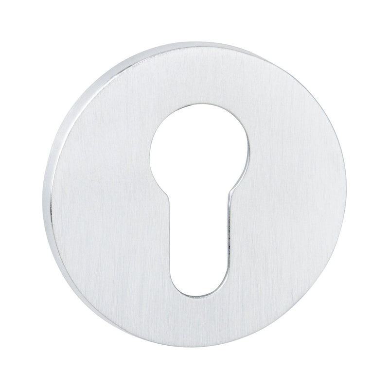 Tupai Exclusivo 5S Line Euro Escutcheons on 5mm Slimline Round Rose - White - XTESCER5SWH