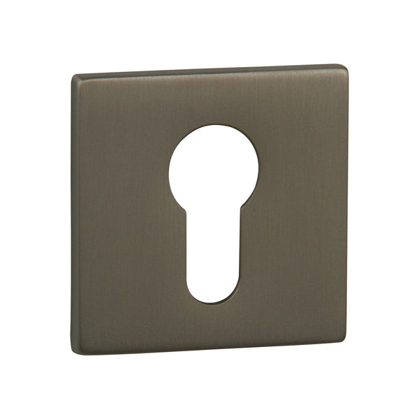 Tupai Exclusivo 5S Line Euro Escutcheons on 5mm Slimline Square Rose - Titanium - XTESCES5STT