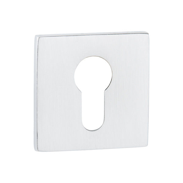 Tupai Exclusivo 5S Line Euro Escutcheons on 5mm Slimline Square Rose - White - XTESCES5SWH