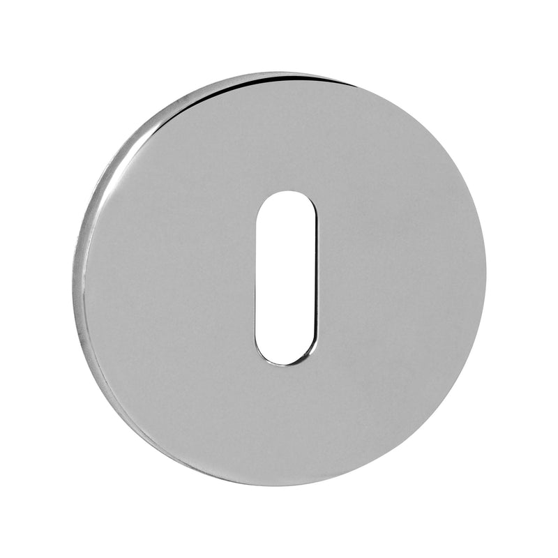 Tupai Exclusivo 5S Line Key Escutcheons on 5mm Slimline Round Rose - Bright Polished Chrome - XTESCKR5SPC