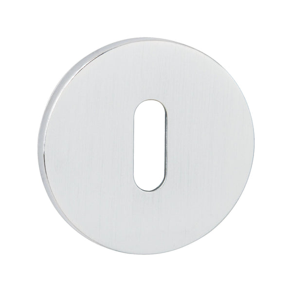 Tupai Exclusivo 5S Line Key Escutcheons on 5mm Slimline Round Rose - White - XTESCKR5SWH