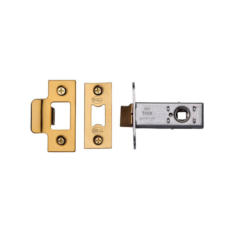 York Architectural Tubular Latch 2 1/2" Polished Brass finish - YKAL2N-PB