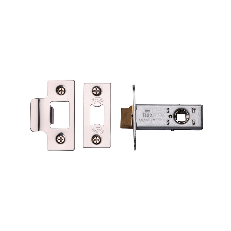 York Architectural Tubular Latch 2 1/2" Polished Chrome/Nickel Finish - YKAL2N-PC&PN