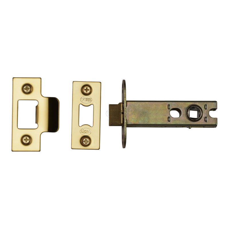 York Architechtural Tubular Latch 4" Nickel & Brass finish - YKAL4-PB