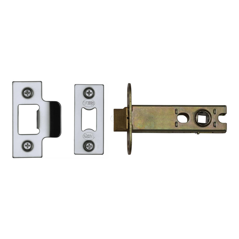 York Architechtural Tubular Latch 4" Polished Chrome finish - YKAL4-PC&PN