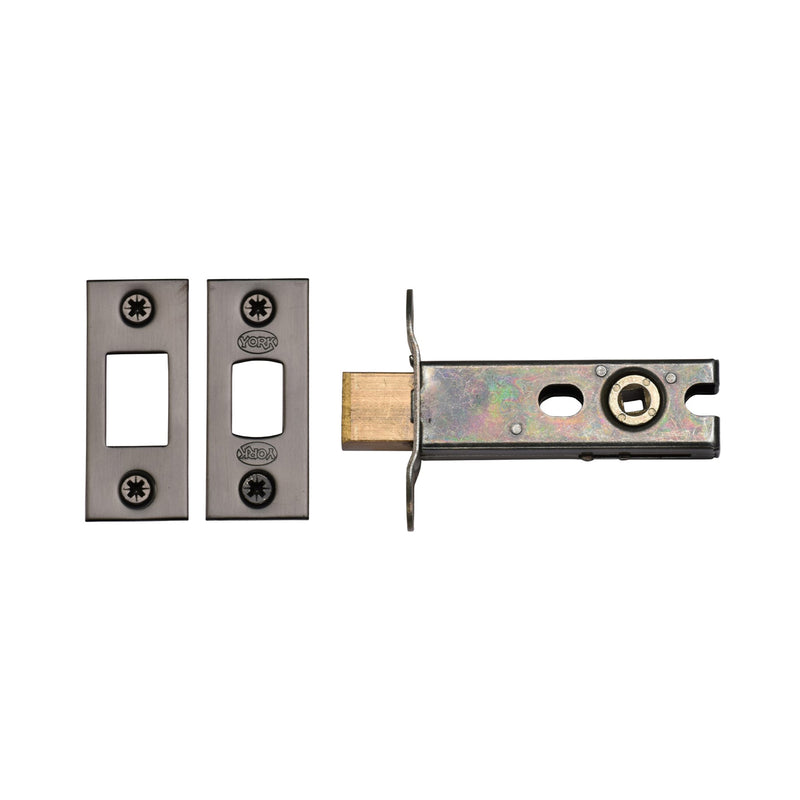 York Architectural Tubular Bathroom Deadbolt 4" Matt Bronze Finish - YKBDB4N-MB