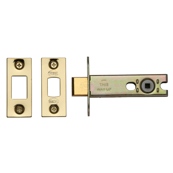 York Architechtural Tubular Bathroom Deadbolt Nickel & Brass finish - YKBDB4-PB