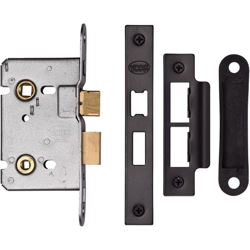 York Bathroom Lock 3  Matt Black finish
 - YKBL3N-BLK