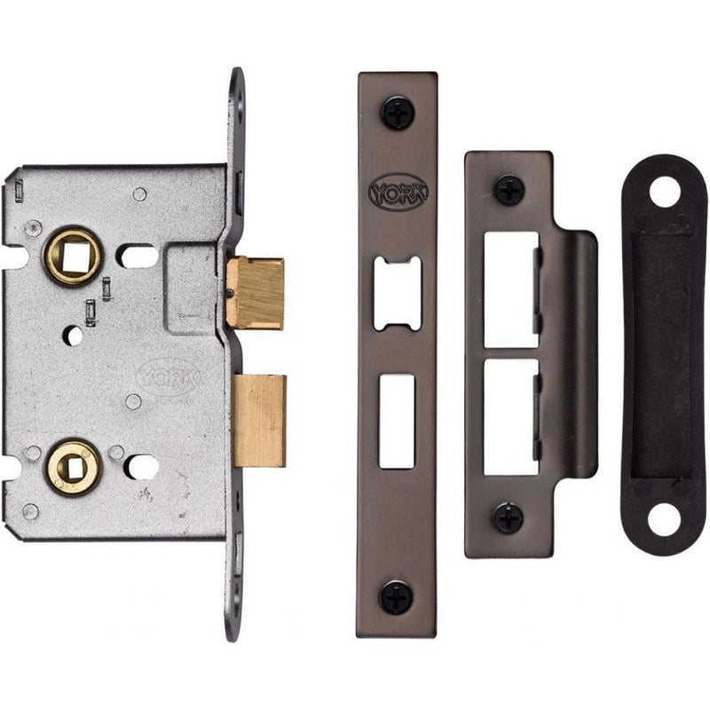 York Bathroom Lock 3 Matt Bronze finish
 - YKBL3N-MB