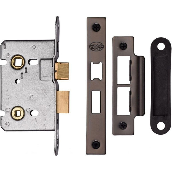 York Bathroom Lock 2 1/2 Matt Bronze
 - YKBL2N-MB