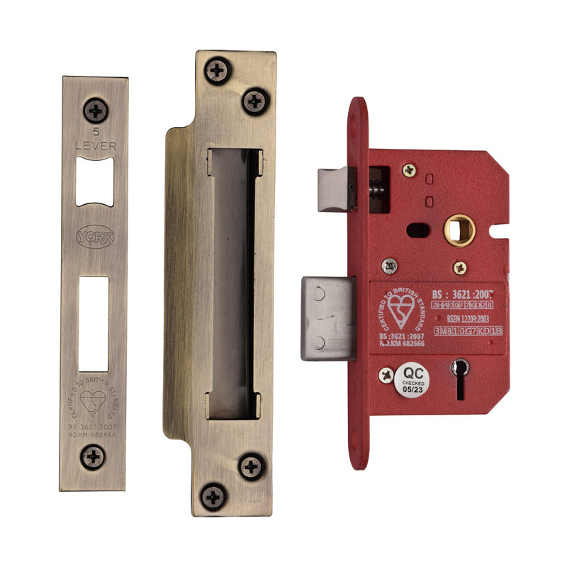 3 Lever Sash Lock 2 1/2"" AT - YKSL32N-AT