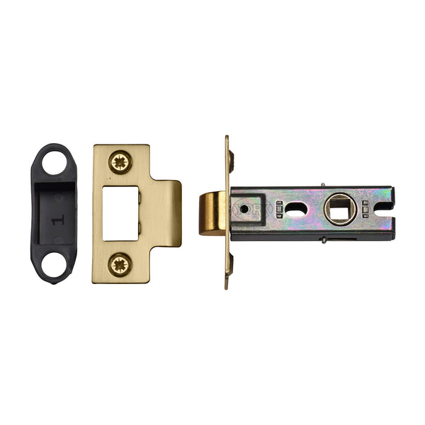 York Tubular Latch 2 1/2" Satin Brass Finish - YKTL2N-SB