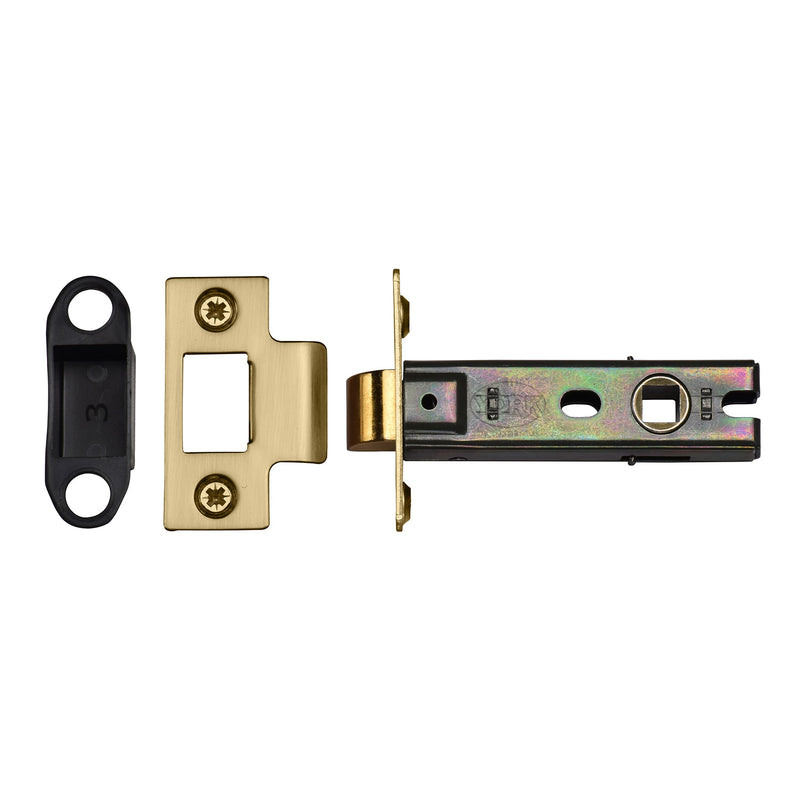 York Tubular Latch 3" Satin Brass Finish - YKTL3N-SB