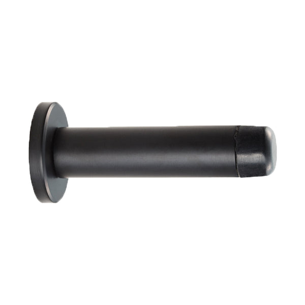 Carlisle Brass - Cylinder Pattern Door Stop - with Rose - Matt Black - AA21MB - Choice Handles