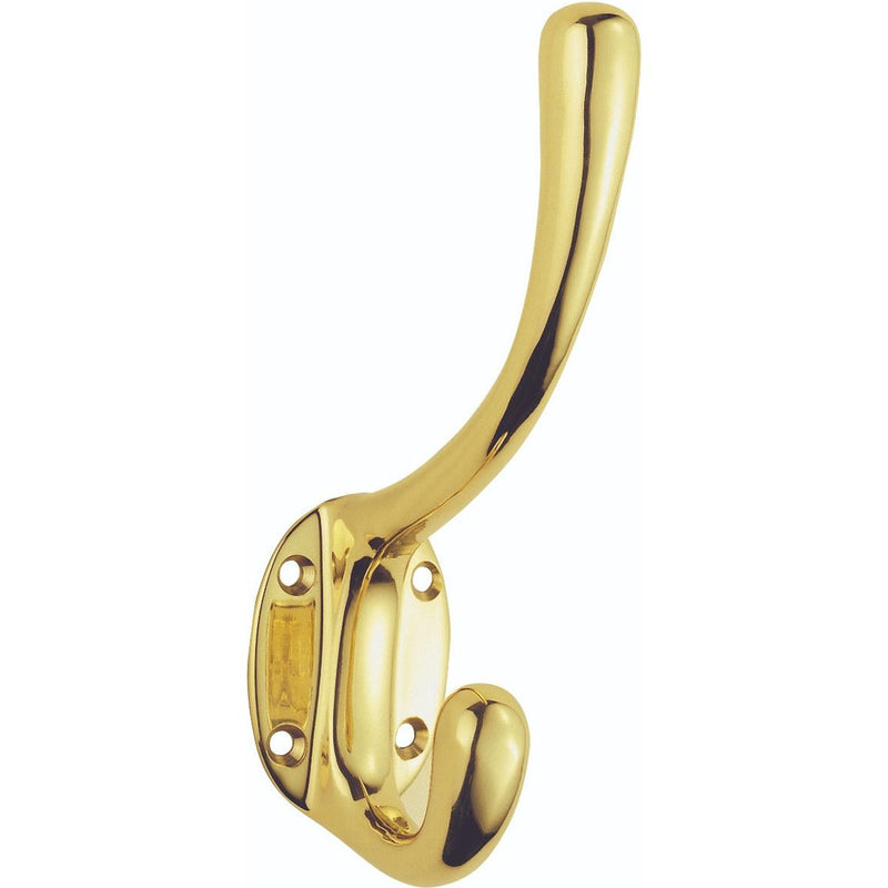 Carlisle Brass - Hat and Coat Hook - Polished Brass - AQ25 - Choice Handles