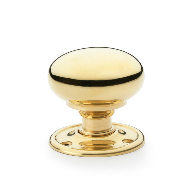 Alexander and Wilks Kershaw Door Knob - Knob 51mm - Polished Brass Unlacquered - AW300-51-PBU